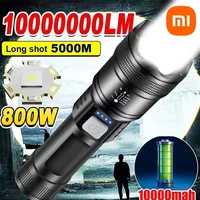 Xiaomi Powerful LED Flashlight High Power Ultra Bright Tactical Light Emergency Spotlight Telescopic Zoom Light Built-in Battery 1