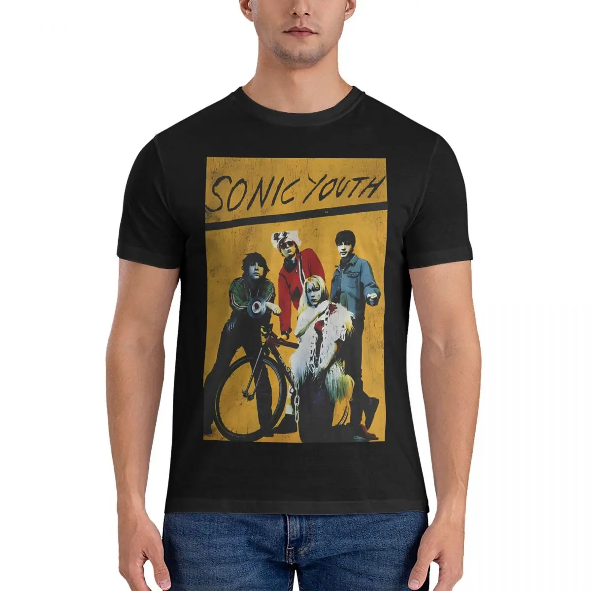 thumbnail image 1 of Camiseta para hombre con diseño de bosque natural y diverso, impresionante camiseta 100 % algodón, camisetas de manga corta Sonic Youth, ropa de cuello redondo, 1 of 4