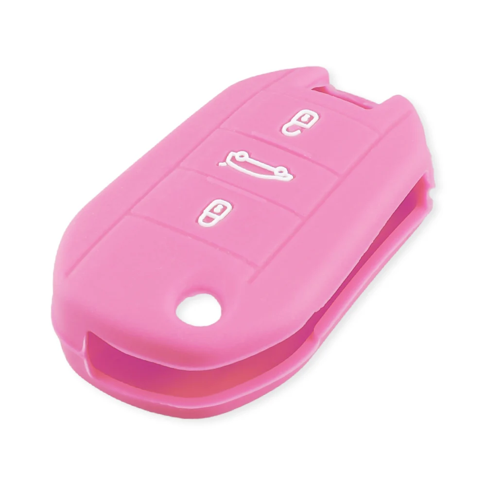 Silicone Cover Bag for 3-Button Car Key – Durable Remote Key Shell Case