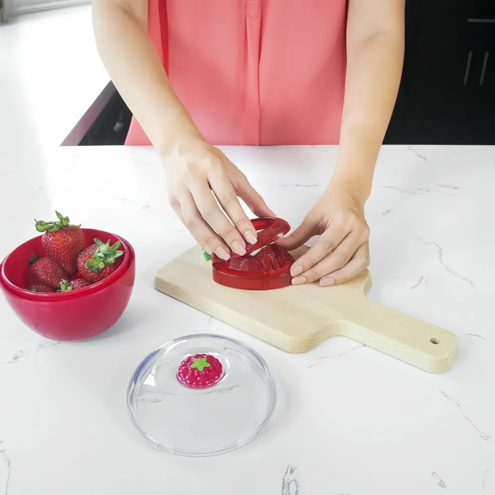 Strawberry Slicer Stainless Steel Blade Cutter Tool for Dessert Decoration