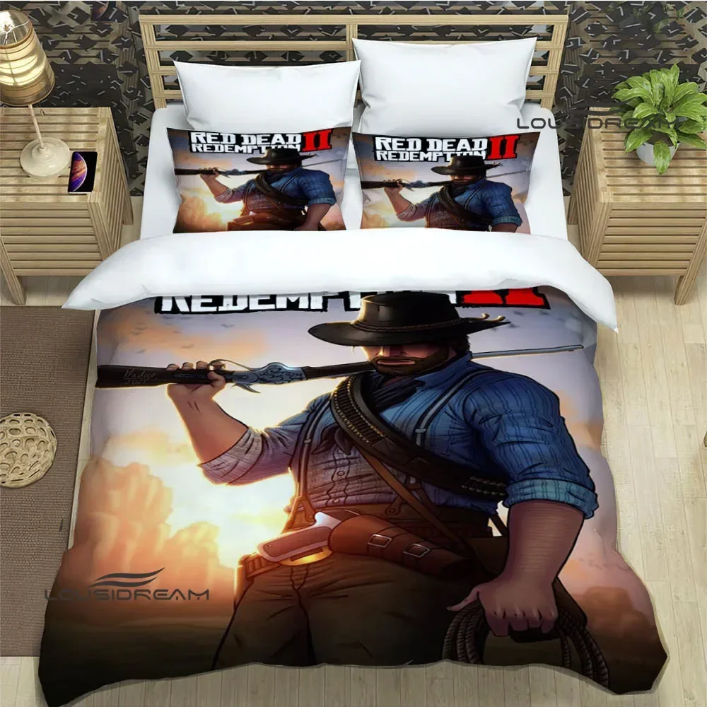 Red Dead Redemption 2 print Bedding Sets exquisite supplies set duvet cover bed comforter set bedding set luxury birthday gift 6