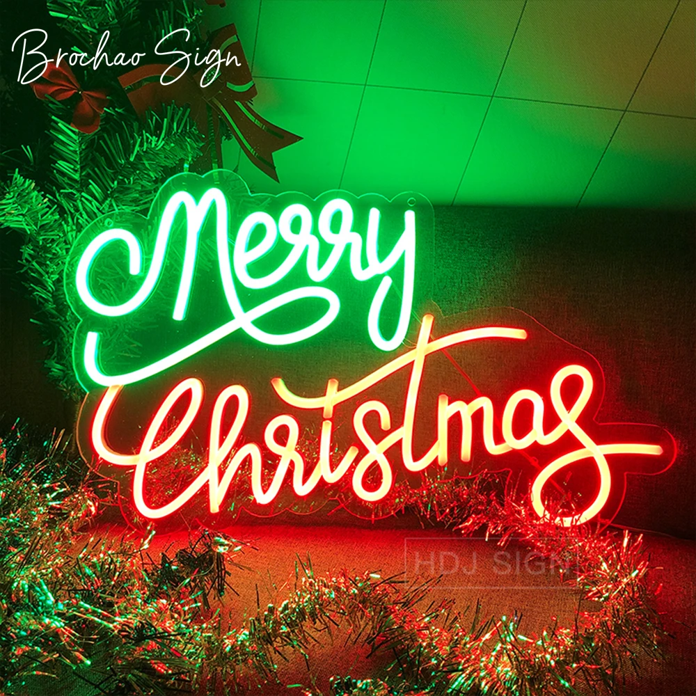 Merry Christmas Neon Sign Neon Lights Christmas Decoration 2023 2022