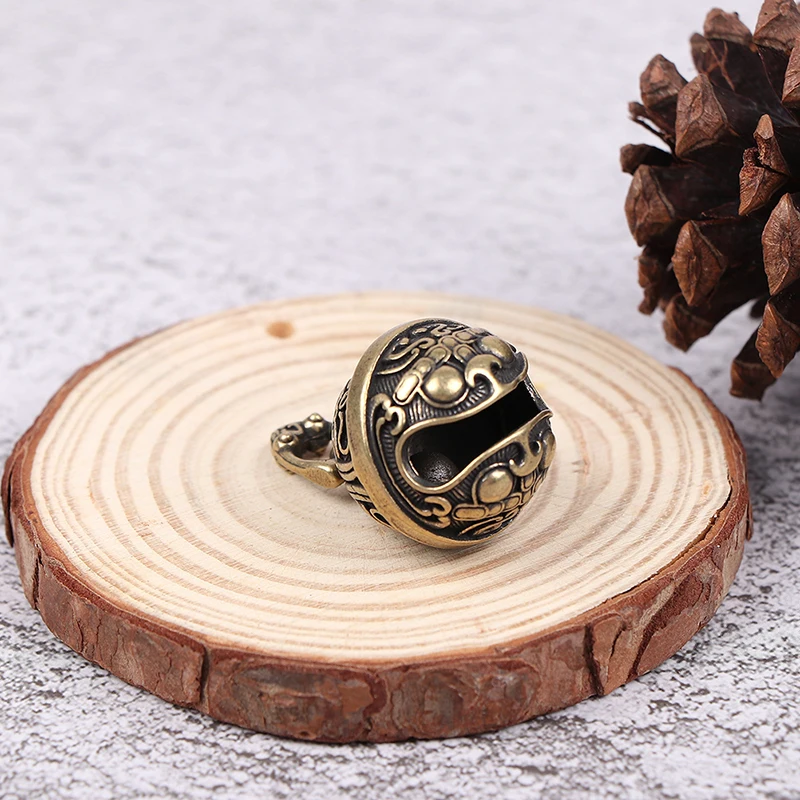 Brass Drop Bell Chinese Good Luck Tinkle Bell Charm For Bracelet And Anklet Jewelry Accessory Pendant For Pet 2.5*3.7*2.5CM