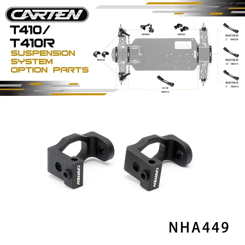 CARTEN Parts Aluminum Base C NHA449 for T410 T410R 1/10 RC Touring Car