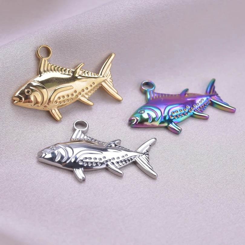 

3/6pcs Charms Fish Charm Pendants for Jewelry Making Cute Mini Sea Animal Charms Stainless Steel DIY Earrings Necklaces Handmade