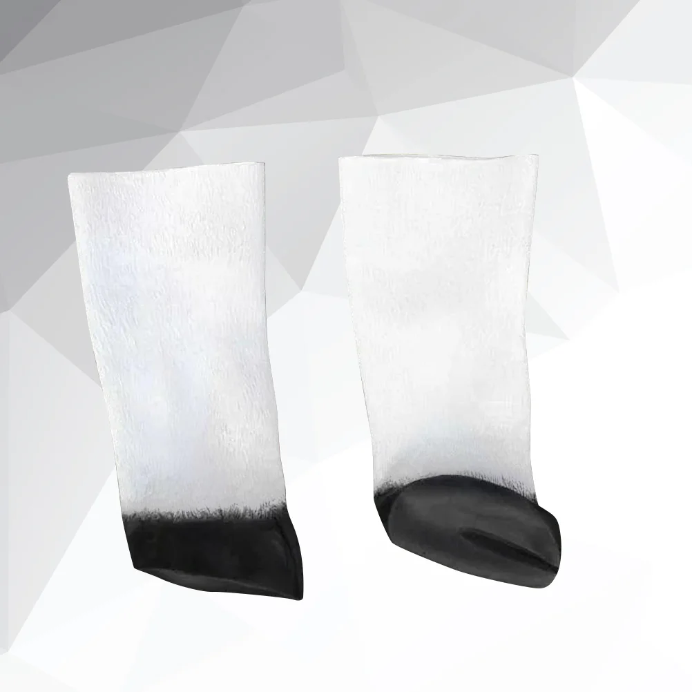 

1 Pair Latex Rubber Horse Hooves Gloves Animal Gloves Halloween Party Adult Costume Props (White)