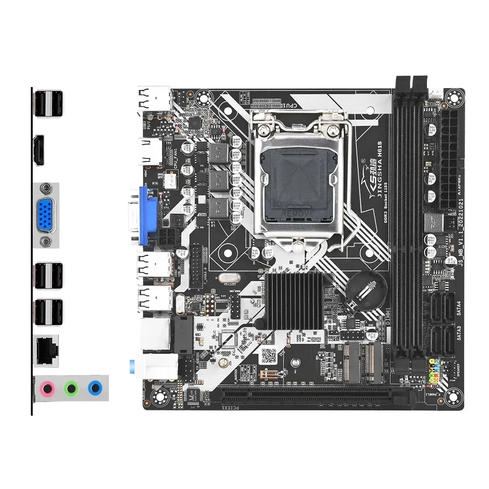 Kit de Placa Mãe H61s com Processador i5 3570 Lga1155 2x8gb 16gb Ddr3 Memória Ram do pc Itx Desktop Mainboard Nvme M.2 - Imagem 3