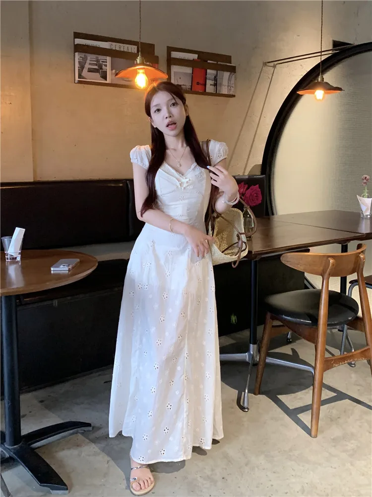 High Quality Hot Selling French Dress Heavy-duty Waist Cinching A-line  Dress Gentle Stylish Temperament Vacation Long Dress Y2k - AliExpress  200000345