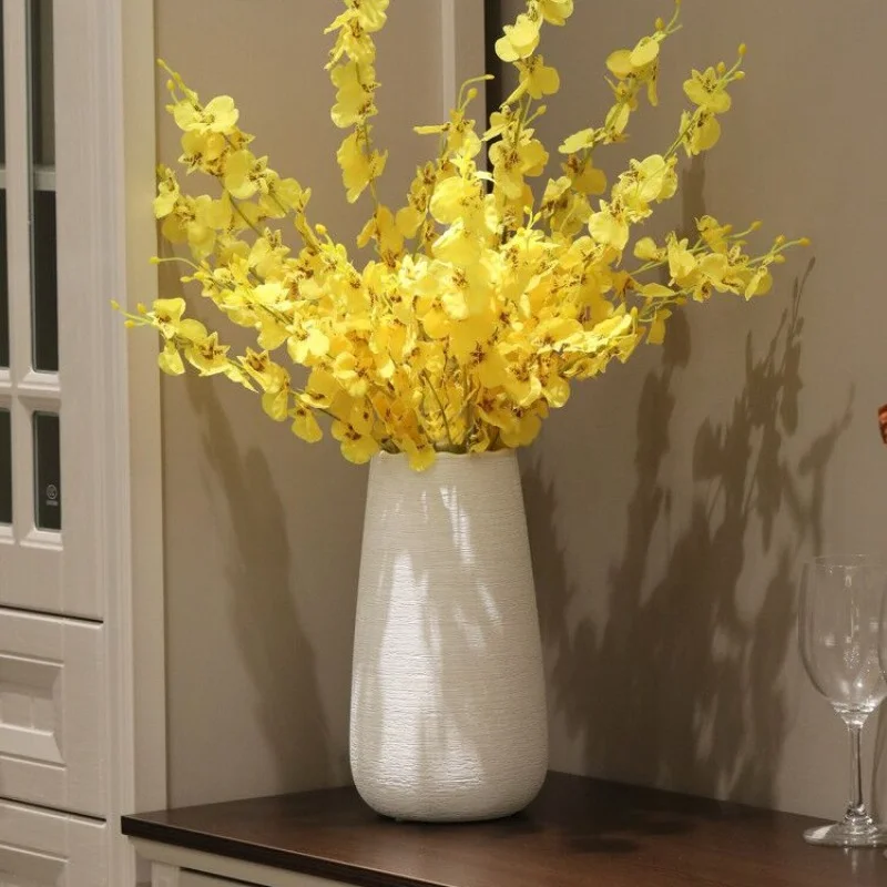 

Modern Luxury Ceramic Vases Living Room Nordic Style White Vases Ikebana Cylinder Vase En Ceramique Home Decorating WZ50HP