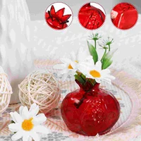 Pomegranate Glass Vase Flower Arrangement Vase Creative Vase Hydroponic Planter Vase Home Decor Plant Pot Vase Table Centerpiece 2