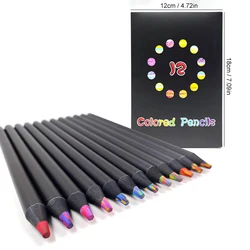 Vibrant Rainbow Color Pencils Set - Gradient Crayons for Art & Drawing, 10 Pieces, Kawaii Design (12pcs High quality)