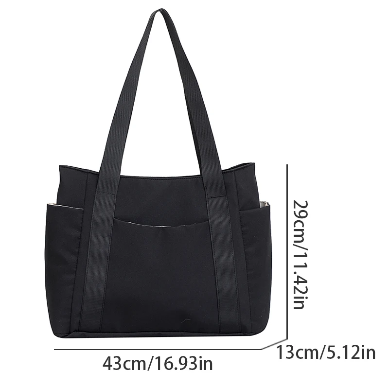 Ladies' large capacity handbag, lightweight, with safety zipper, perfect for work, travel, beach and gym