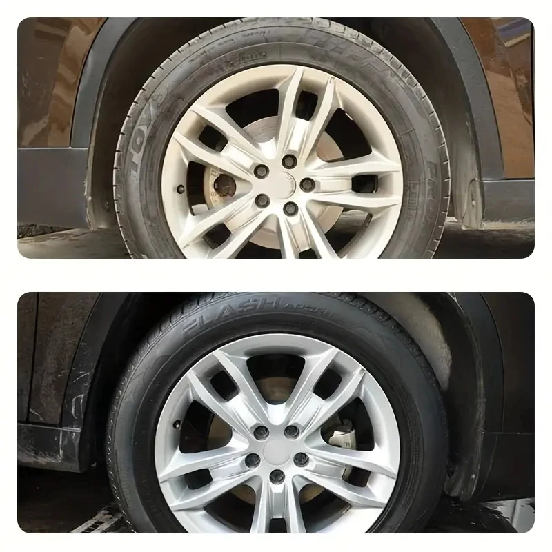 Tire Shine & Protection Cream - Long-Lasting Gloss Enhancer for Cars, Fit, Brightens Dark Tires, Durable Shine for Tires and Pla