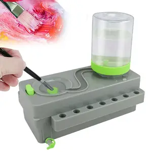 Paint Brush Cleaner Rinse Cup Fine Art, Studio, Classroom  Brushes Holder  & Silicone Cleaning Tool For Acrylic, Watercolor - AliExpress