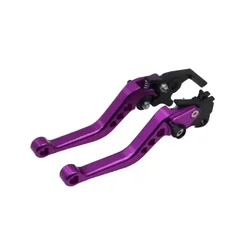 Adjustable CNC Motorcycle Brake and Clutch Lever Handlebar Set (PURPLE)