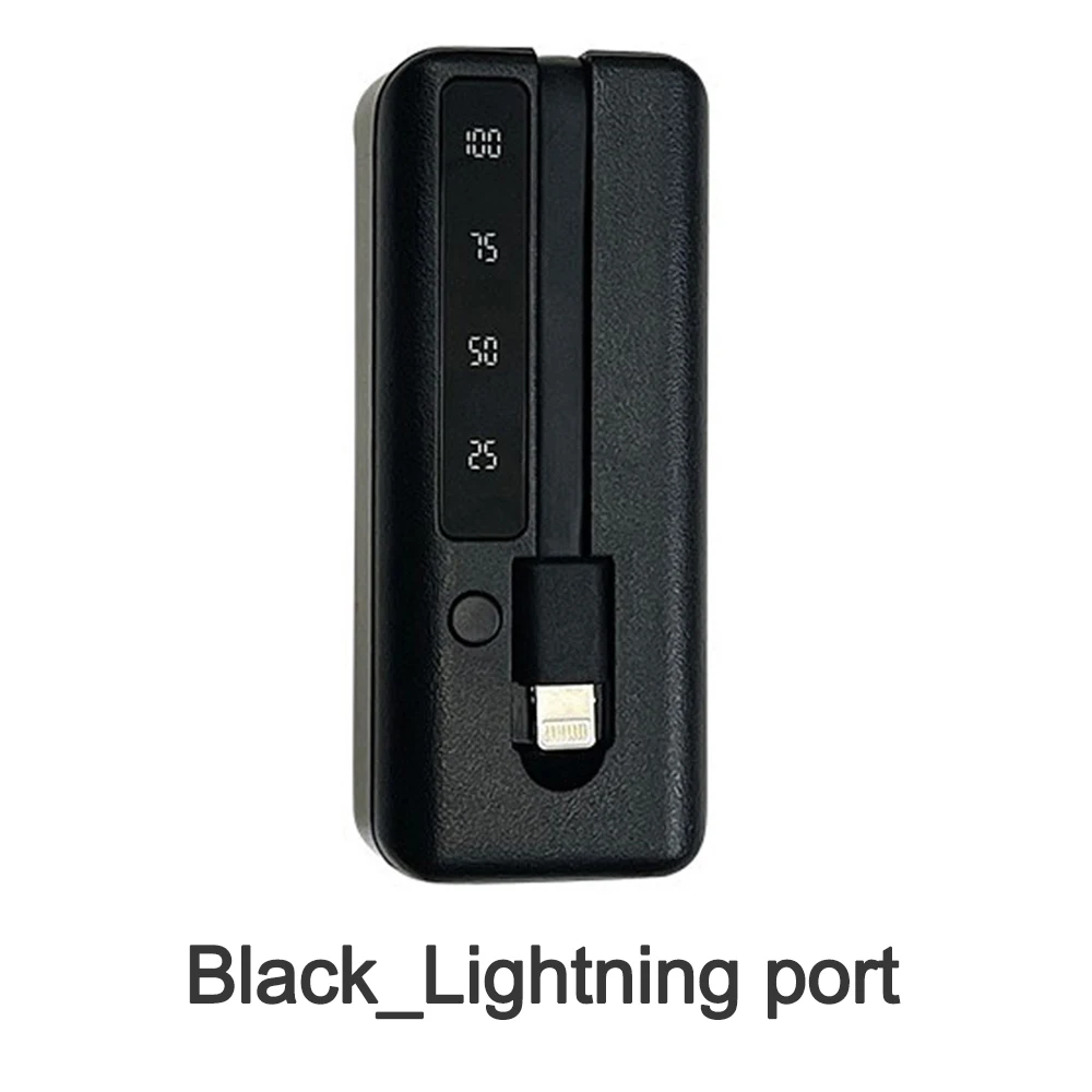 1*18650/18700/20700/21700 Lithium Battery Power Bank Case Type-C USB Charger Outer Case Plastic Shell LCD Display and Cable power bank case battery power bank box