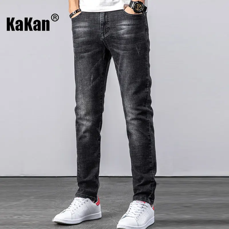 Kakan - Spring/Summer New Slim Fit Elastic Feet Jeans for Men, Korean  Brand Casual Long Jeans K42-9112
