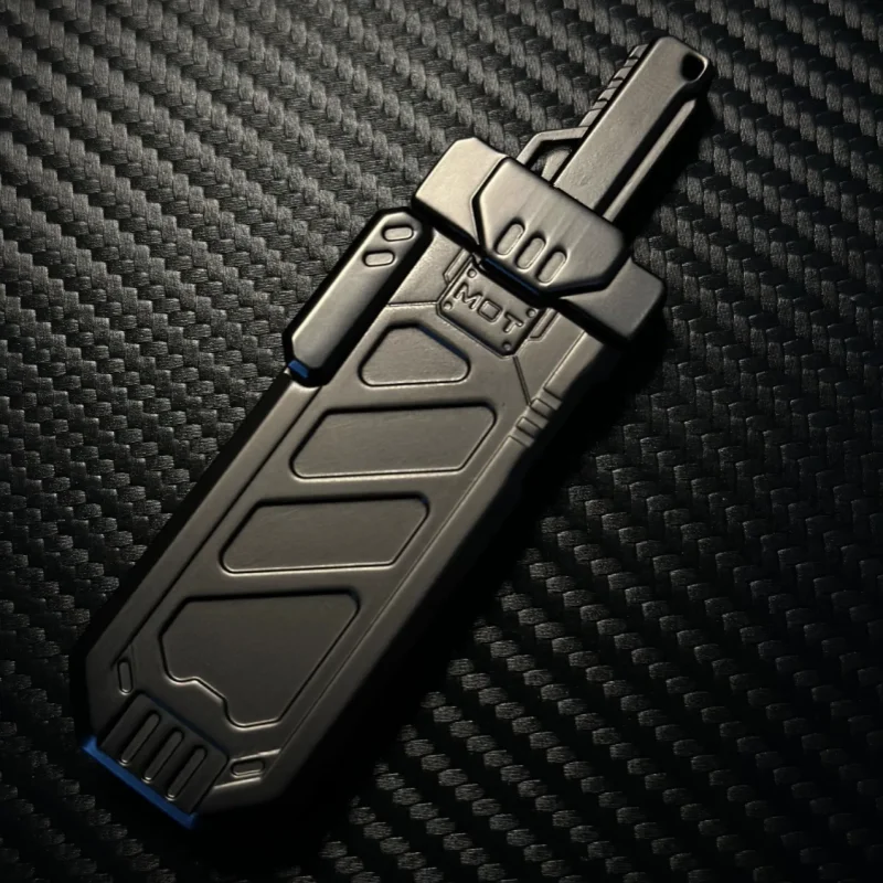 EDC Splitting Sword Fidget Sword Sheath Magnetic Ejection Pushing Card Decompression Metal Push Slider Anxiety Stress Relief Toy