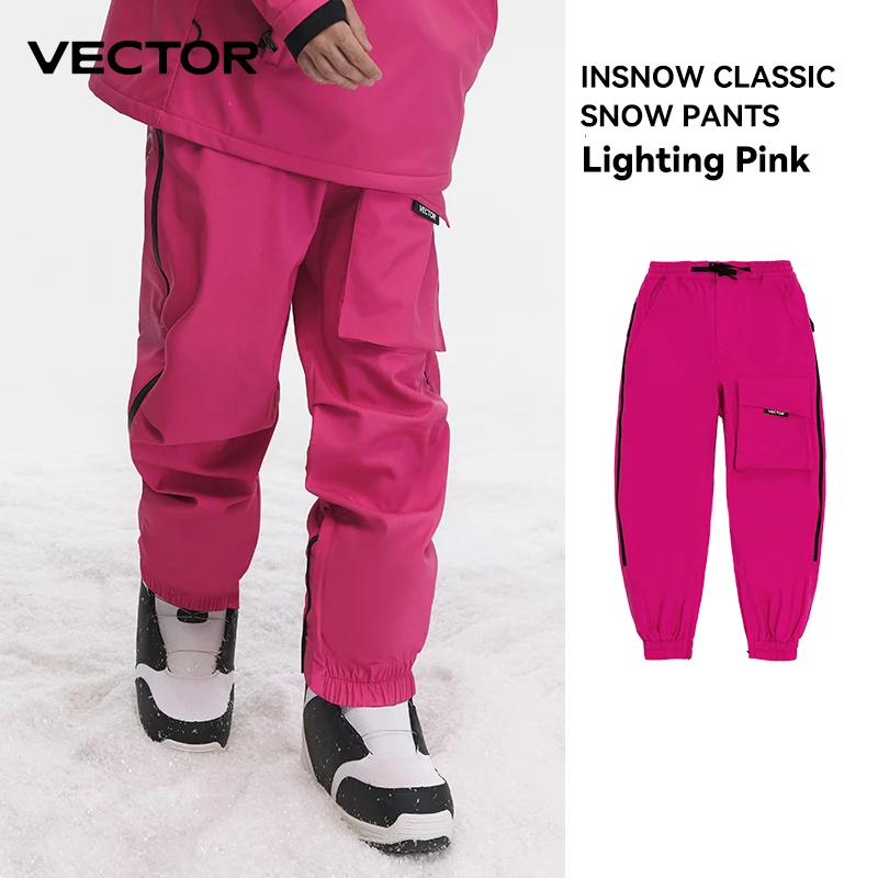 Men Women Solid Color Ski Jacket Ski Pants Warm Windproof