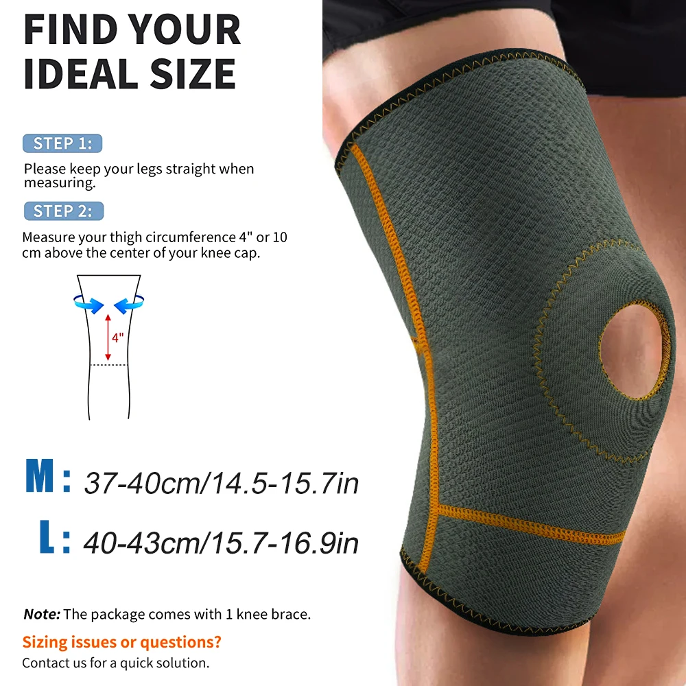 Knee Pad Knee Support Knee Support Sleeve Knee Brace 1PCS Fitness Running Cycling Knee Support Braces Elastic Neoprene Sport Compression Knee Pad Sleeve for Basketball Volleyball