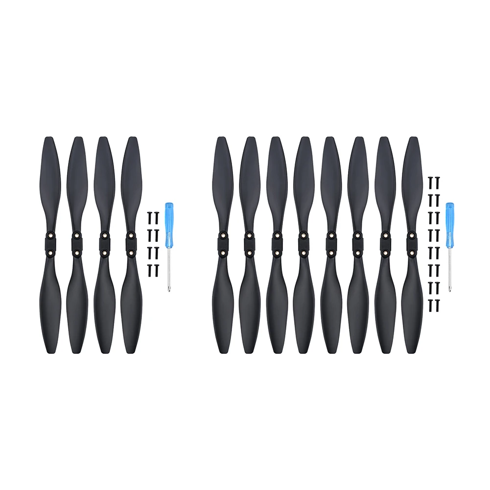UMei Compatible with E56 JJRC H47 Holy Stone HS160 RC Quadcopter Spare Parts 4PC Propellers Replacement Mini Portable Folding Low-Noise Quick-Release Propellers 