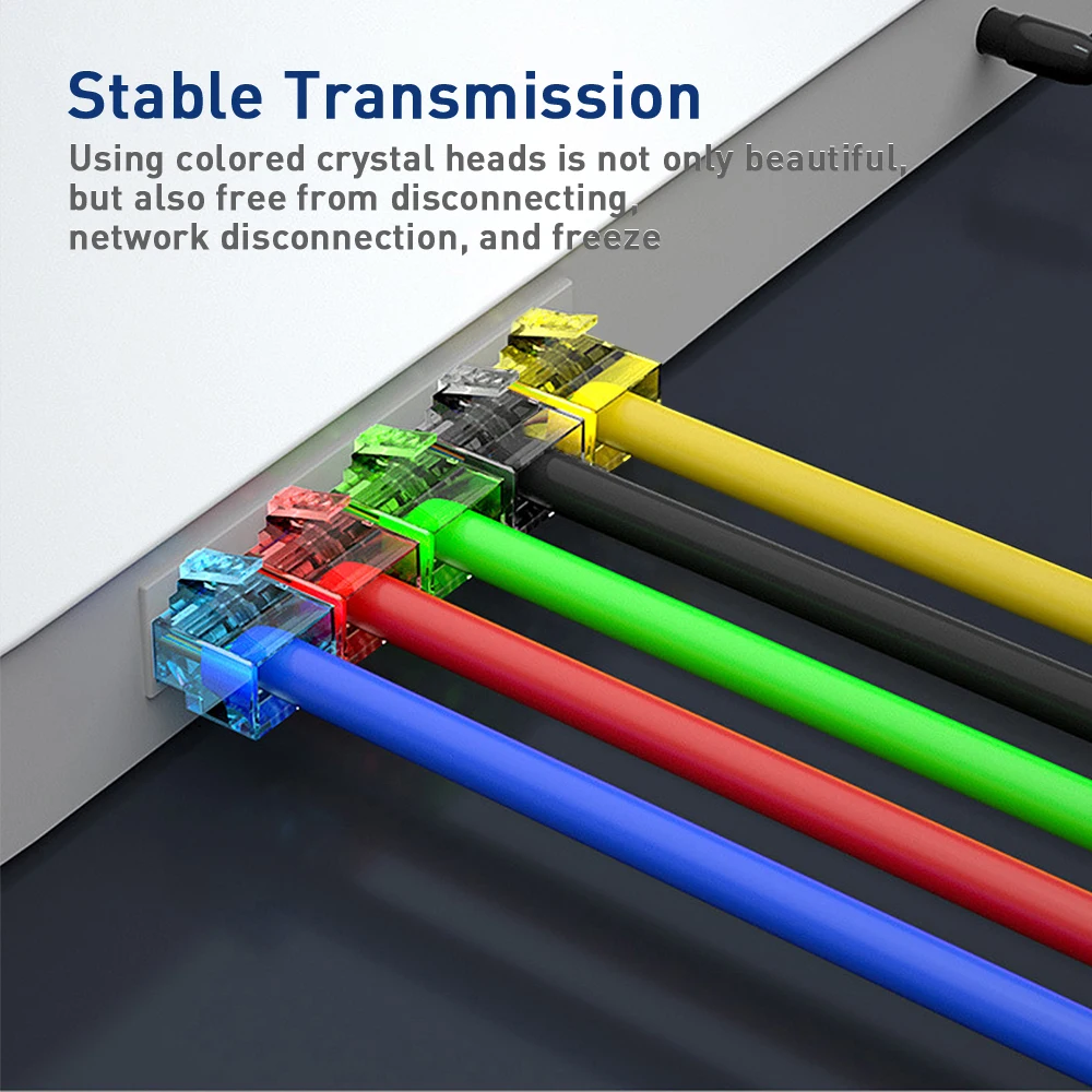 Natalink RJ45 CAT6 CAT5e Pass Through Connector Modular Plug 8P8C Crystal End Gold-Plated Solid or Stranded UTP Network Cable image 5