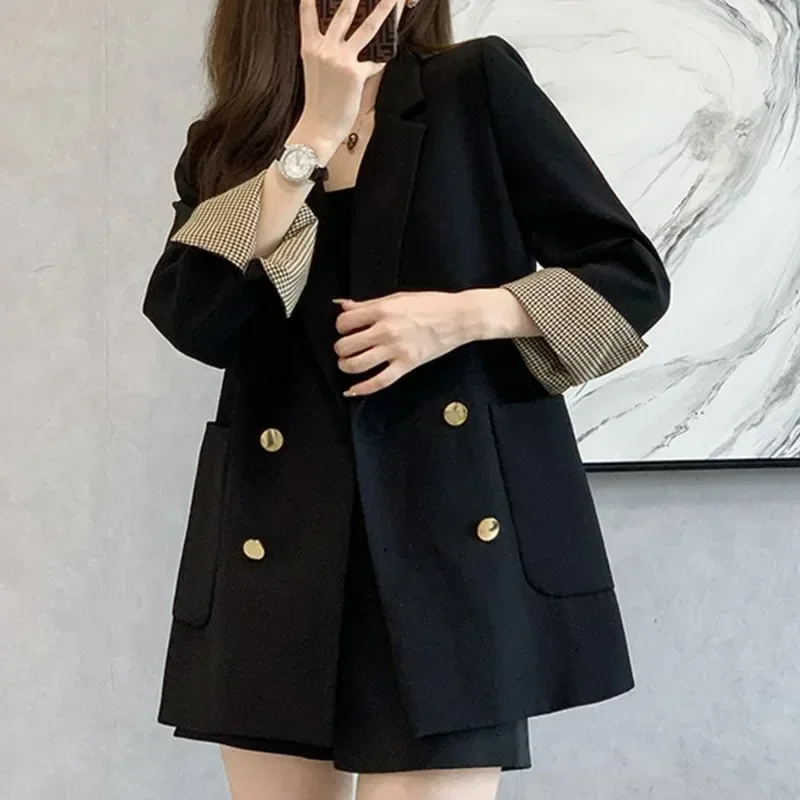 Office Small Suit Jacket Casual Double-breasted Business Coat Women 2023 New Spring and Autumn New Korean Brand Jacket Versatile
