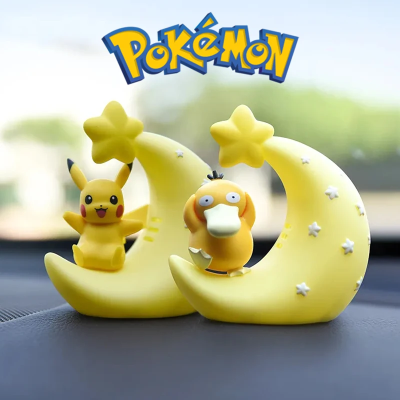 

Pokemon Kawaii Car Air Freshener Pokémon Anime Toy Figure Pikachu Psyduck Moon Cute Auto Duft Parfum Car Accessories Interior