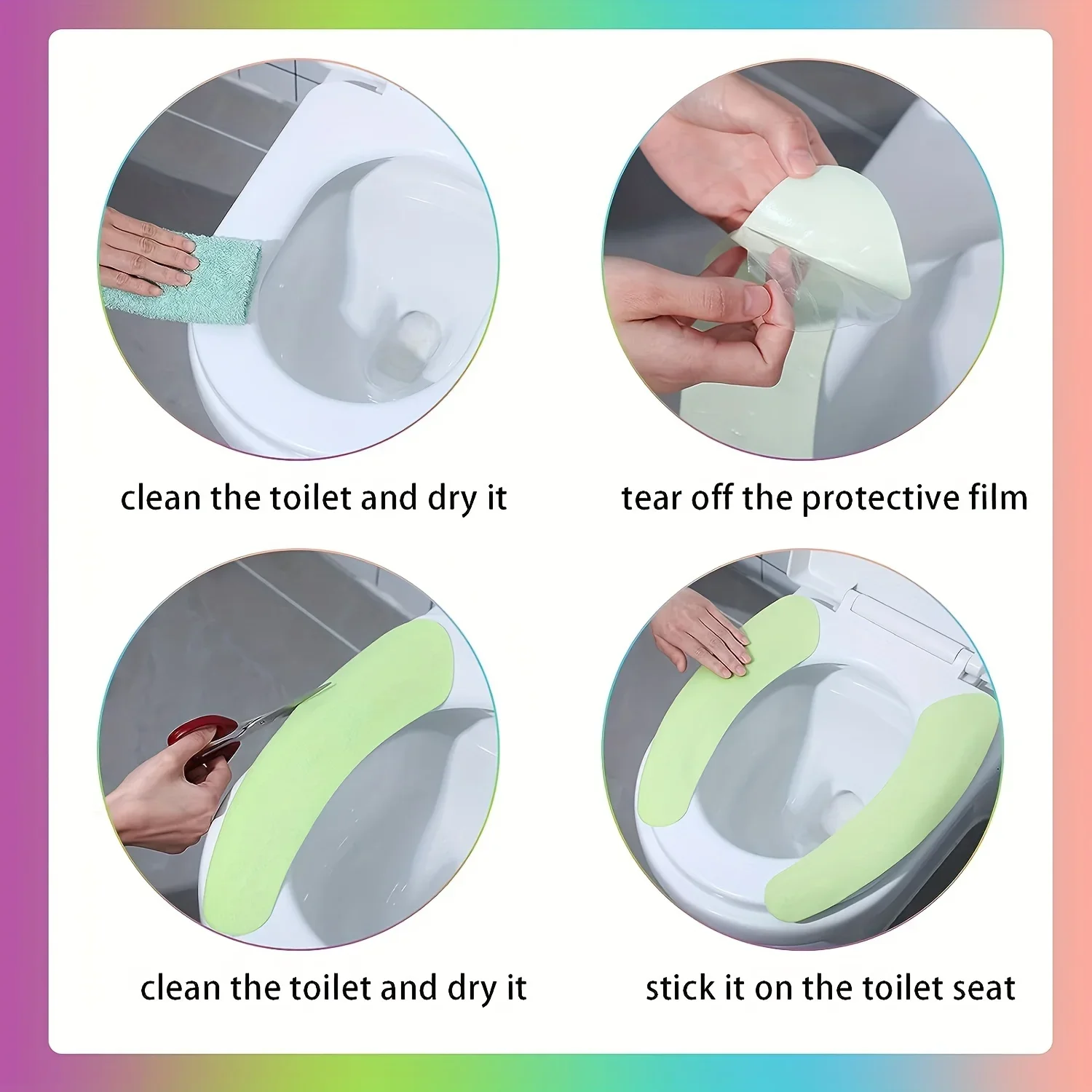 Bathroom Warmer Toilet Seat Cover Pads Washable and Reusable Toilet Seat Cushion Pad Toilet Seat Warmer Cover for Kids & Adults 4