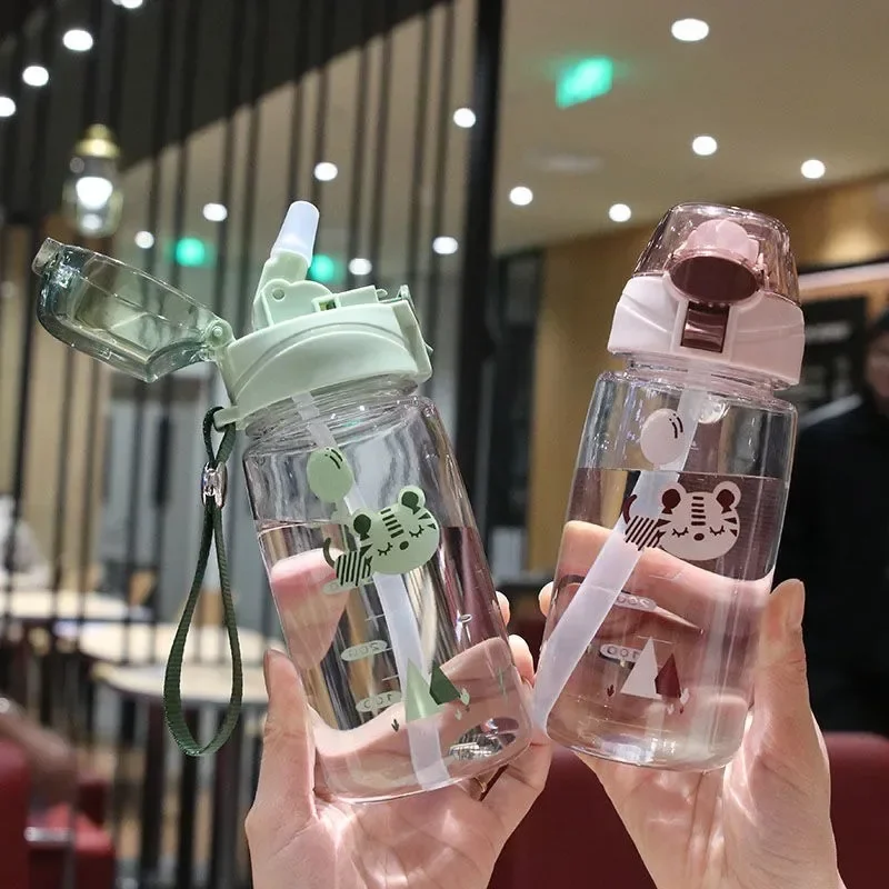 Lovely Kids Water Sippy Cup Creative Cartoon Baby Cups with Straws Leakproof Water Bottles Outdoor Childrens Cup 6