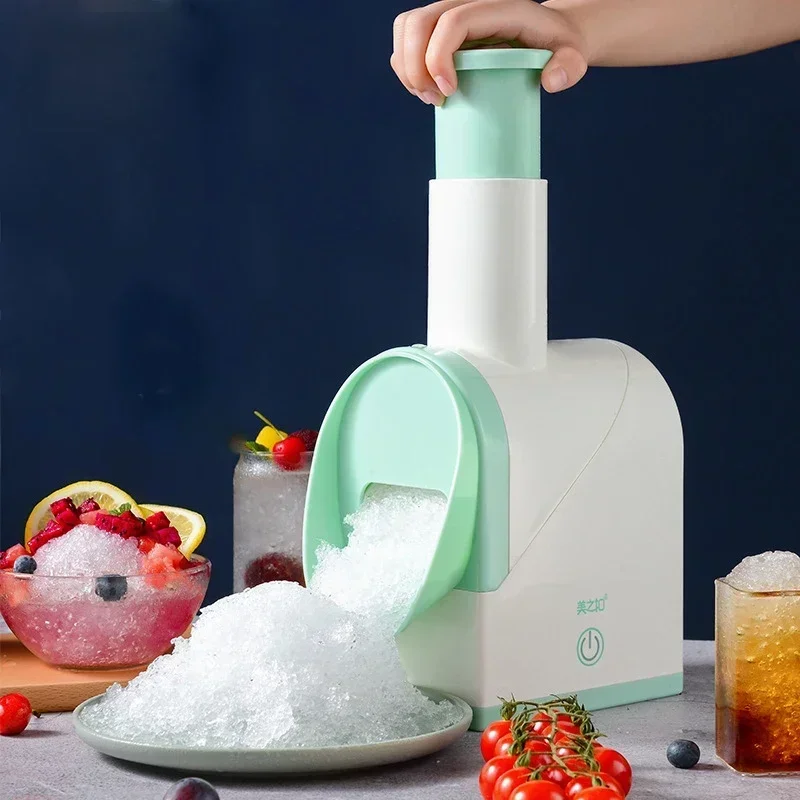Ice Crusher usb chargeable Portable Ice slush Maker home Snow Cone Smoothie Block Making Machine Shaver