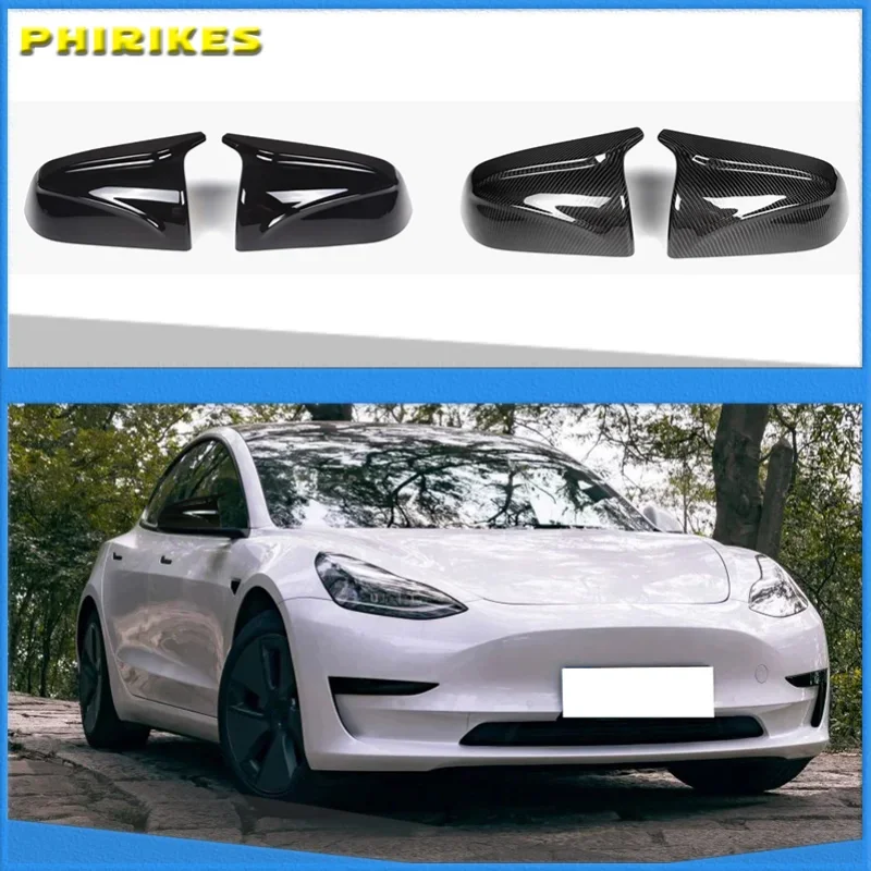 

Защитные чехлы из углеродного волокна для Tesla Model 3 S X, аксессуары для зеркала заднего вида, боковые Чехлы для моделей 3