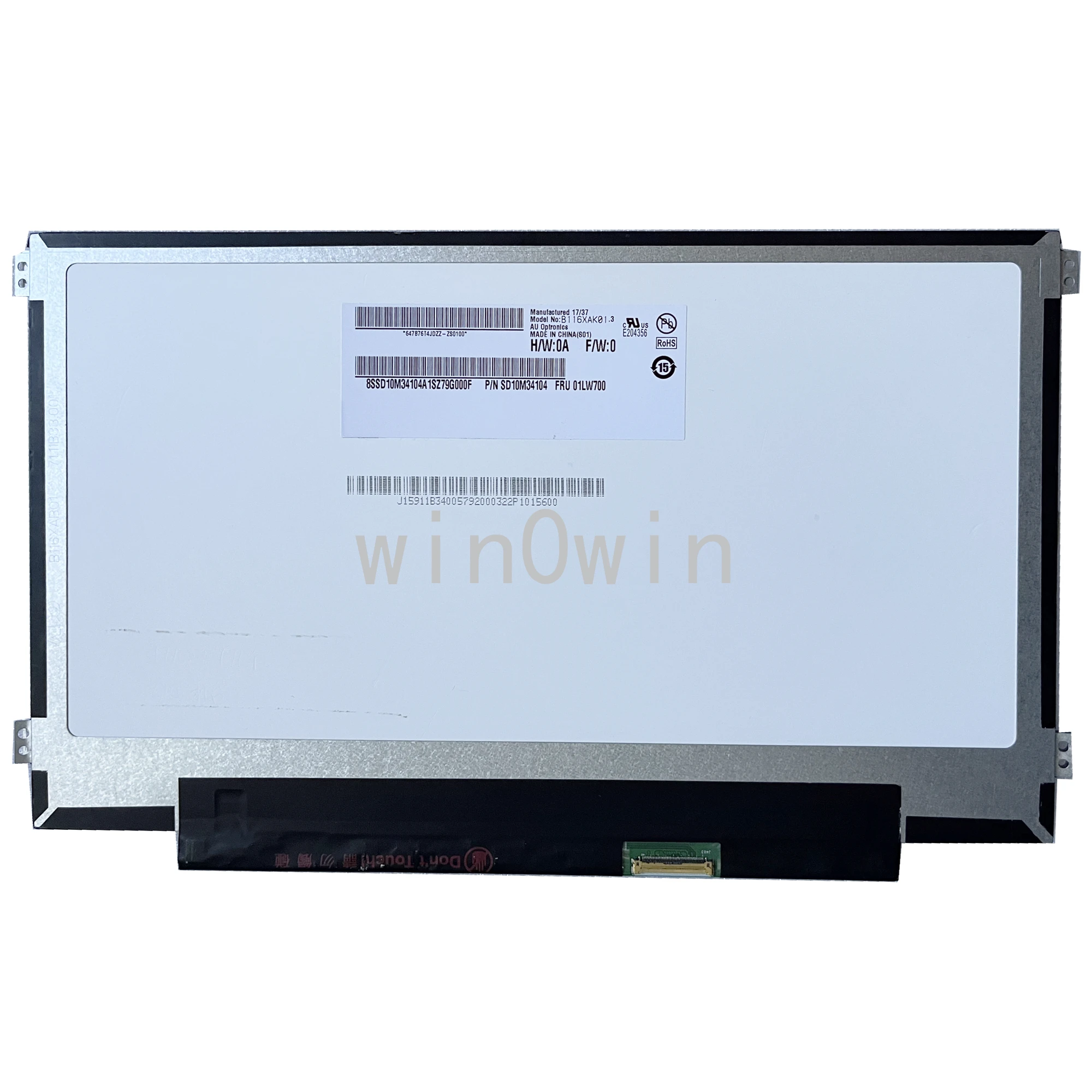 

B116XAK01.3 разрешение 1366 × 768, 40-контактная Стандартная панель ЖК-экрана 11,6 дюйма