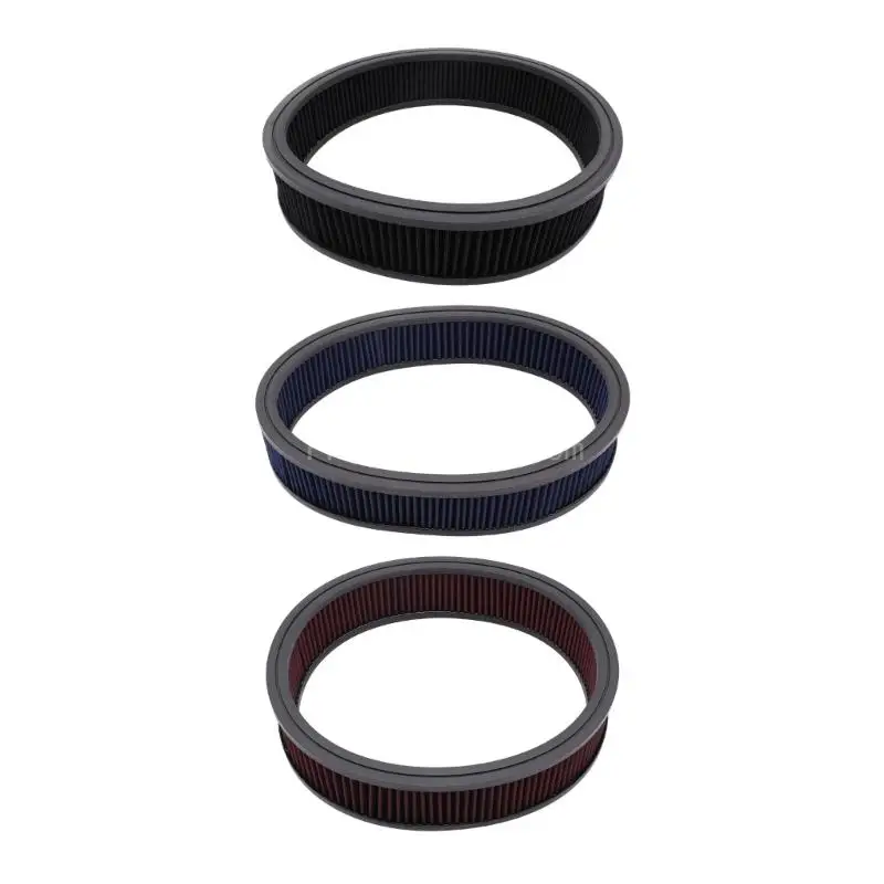 

Upgraded High Flow Replacement Air Cleaner Washable & Reusable Round Air Filter Element Car Accessories Quick Fixing