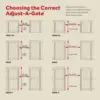 Build Kit, Adjustable 60""-96"" Lockable 2 Way Gate (2 Pack) With Building Kit, 36""-60"" (2 Pack) 6