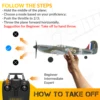 Volantex New Spitfire RC Plane EPP 400mm Wingspan RC Fighter One Key Aerobatic 2.4G 4CH RTF Warbird Plane 5