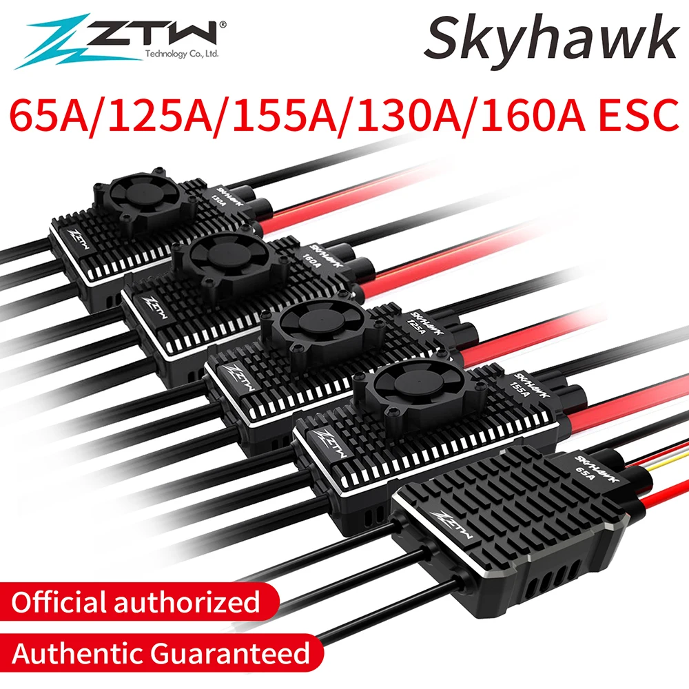 ZTW 32-битный Skyhawk 65A/125A/155A/130A/160A Бесщеточный Регулятор скорости ESC для радиоуправляемого самолета
