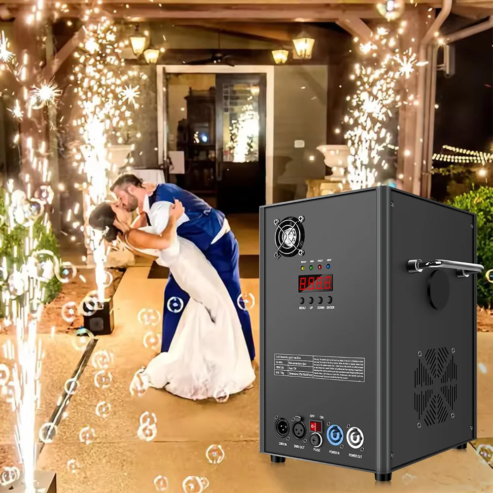 500/700W Cold Spark Fireworks Machine DMX Remote Control Stage Effect Firework Machine for Wedding Party Event