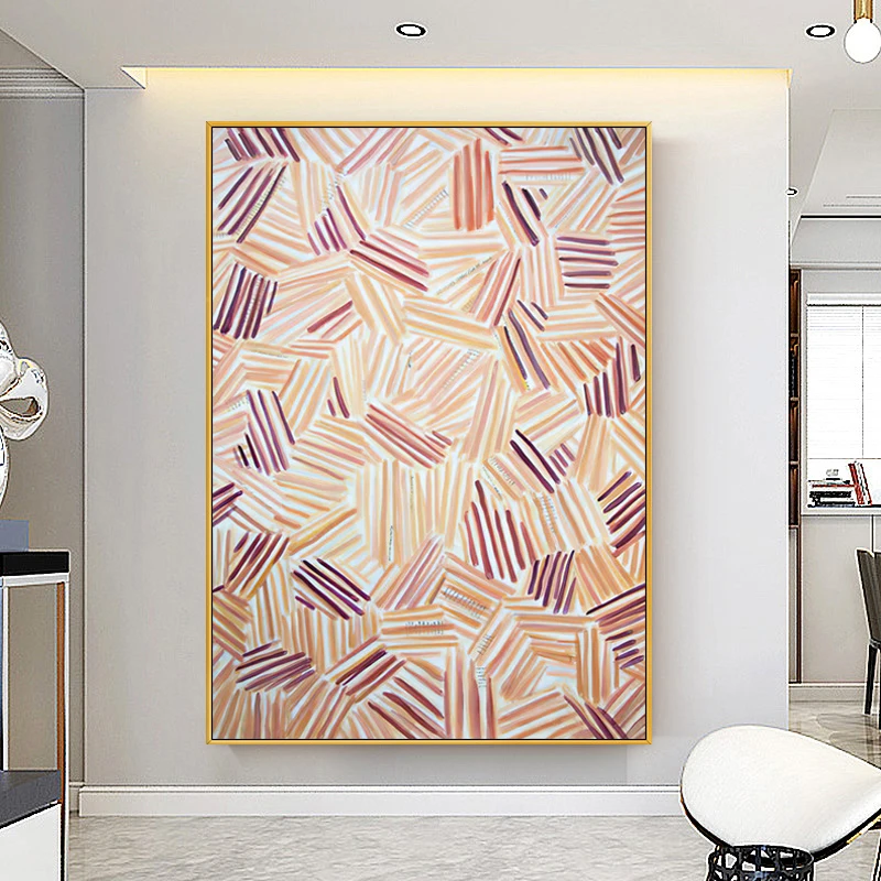 

Abstarct холст ручная роспись масляная живопись настенное искусство для украшения дома Современные красочные геометрические настенные картины для гостиной