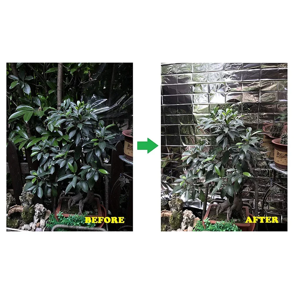 Silver Mylar Highly Reflective Films 210x120cm For Grow Foil Tent Room Garden Greenhouse Farming Increase Plant Growth 5-30PCS