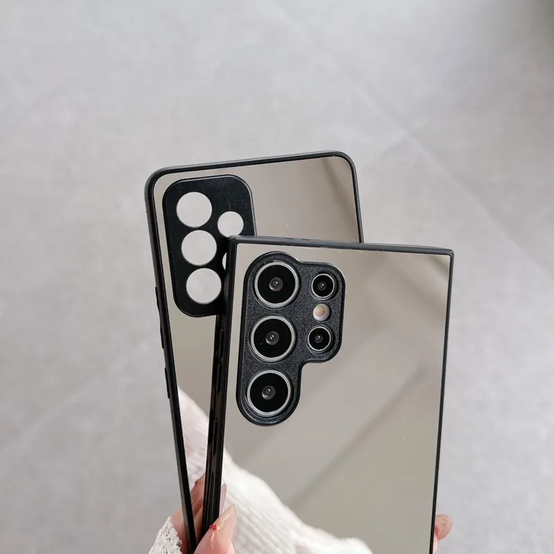Sleek Black Mirror Phone Case Cover