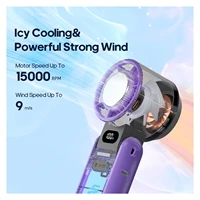 Ventilateur portable haute vitesse, rechargeable 3600mAh, 100 vitesses réglables, mini ventilateur turbo pliable pour le refroidissement 5