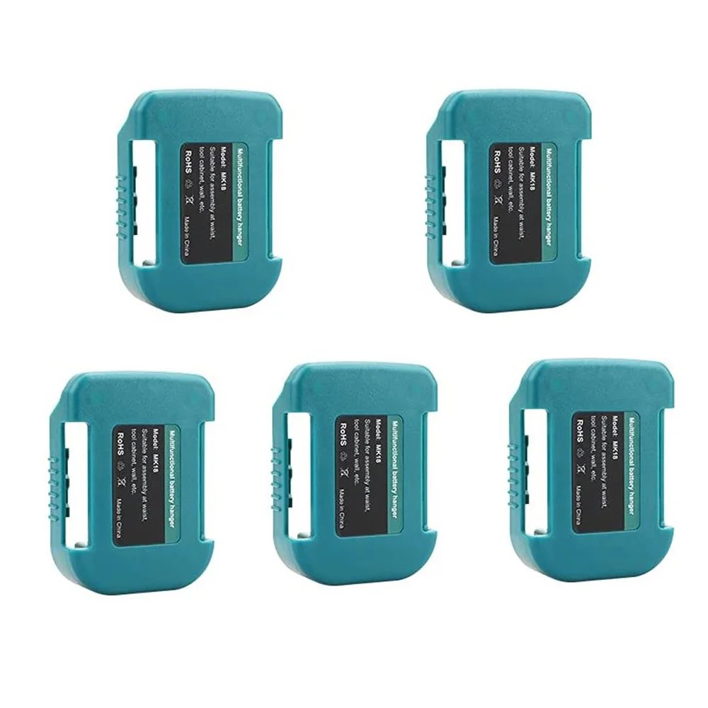 

5Pcs Battery Holder for Makita and Bosch 18V Battery Storage Rack Holder Case for Fixing Devices