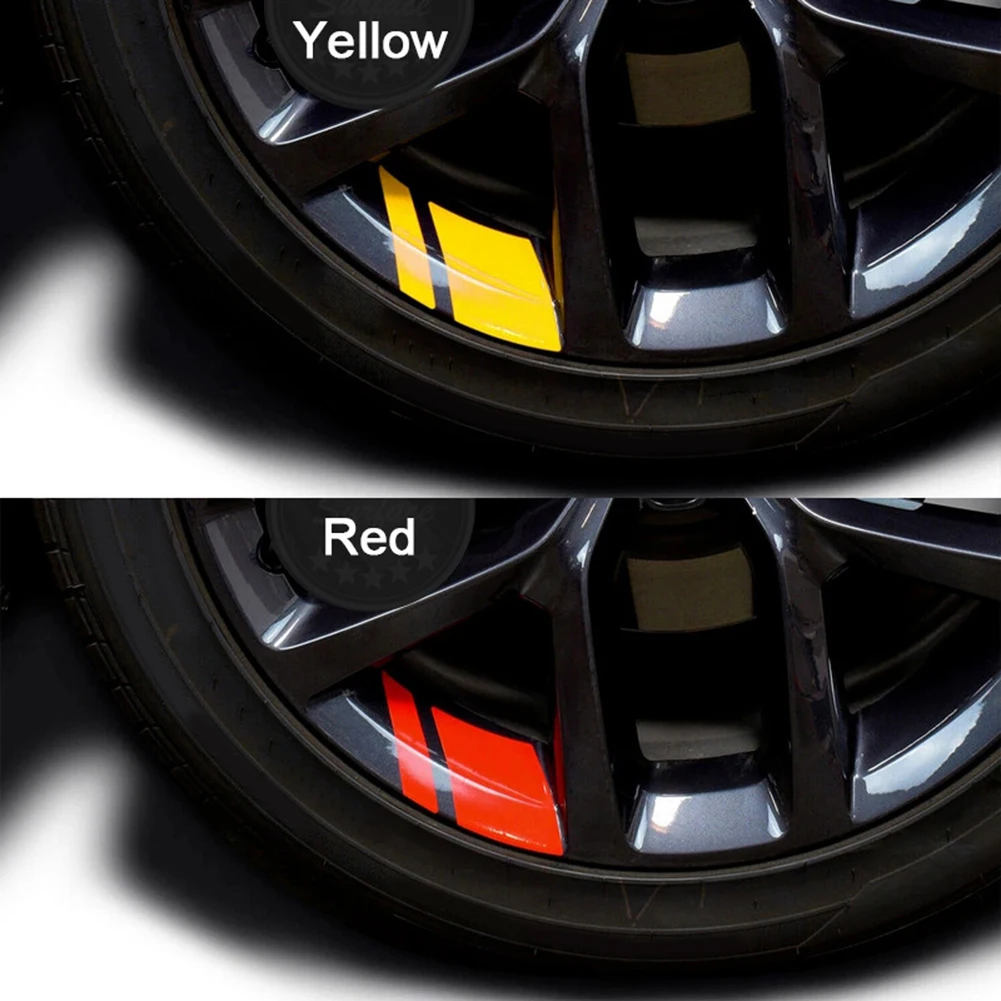 

6Pcs Reflective Car Wheel Rim Vinyl Stickers For 18\"-21\" Rims Car Wheel Decorative Stickers Wheel Rim Reflective Stickers