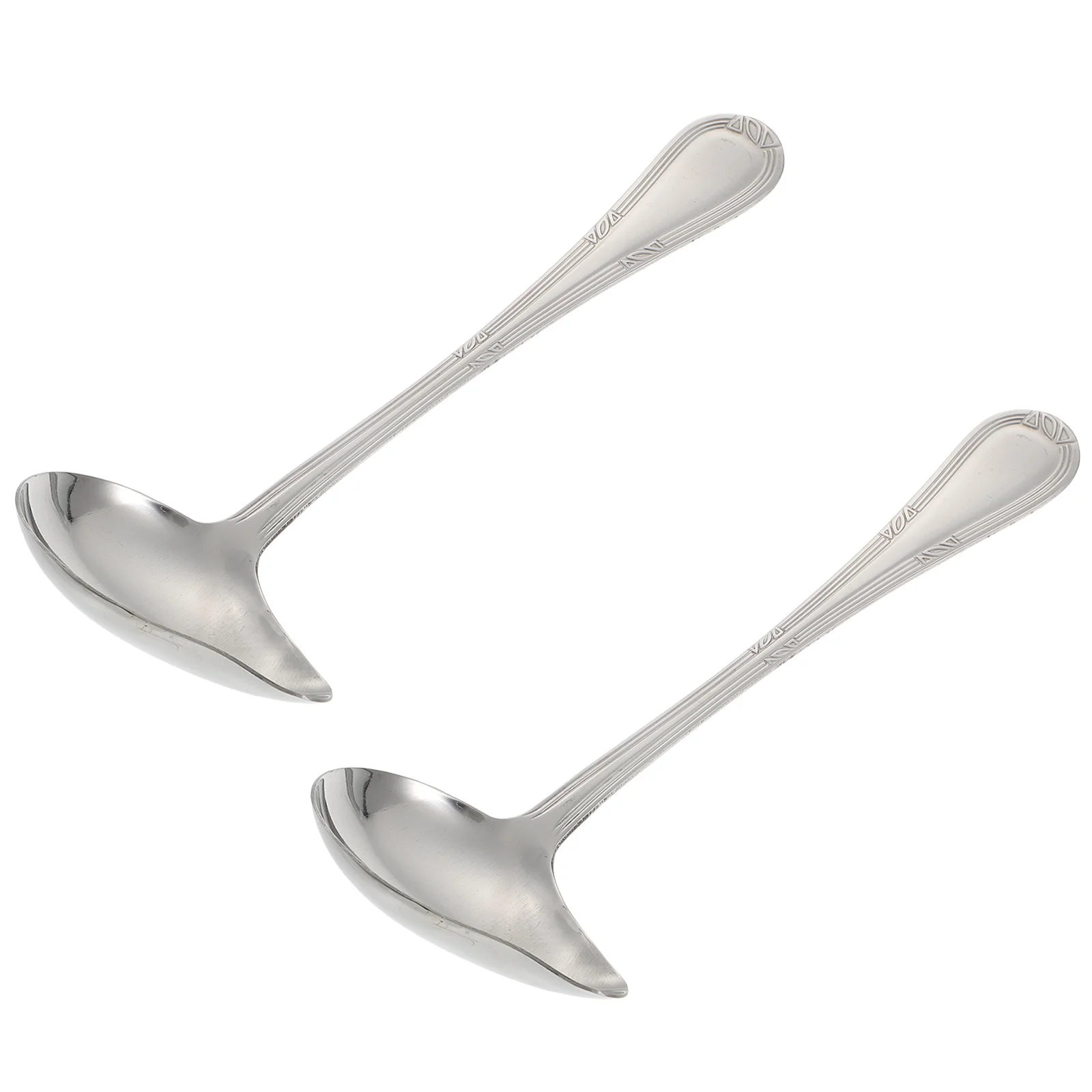 

2Pcs Household Soup Scoops Sauce Spoons Kitchen Supplies Food Spoons