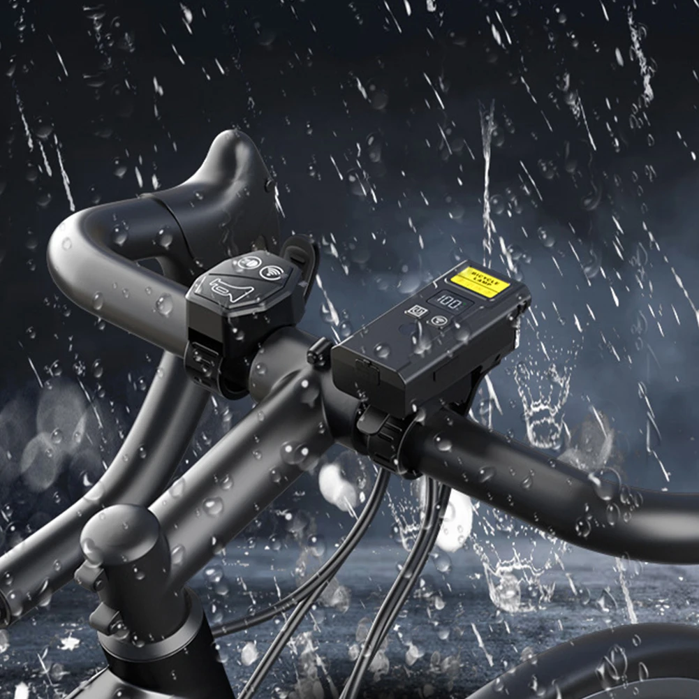 Bicycle Headlight with Horn Remote Control Bike Handlebar Flashlight Rechargeable Bike Headlight Flashlight Bicycle Accessories