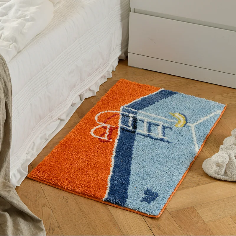 

Swimming Pool Pattern Bath Mat Soft Tufted Bedroom Bedside Carpet Home Decor Area Rug Korean Style Cartoon Kitchen Door Mat