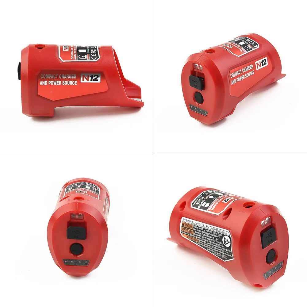 

N12 Charger Converter USB Power Adapter Phone Charger Adapter For 48-59-1201 M12 Li-Ion Battery 12V DC Output Port