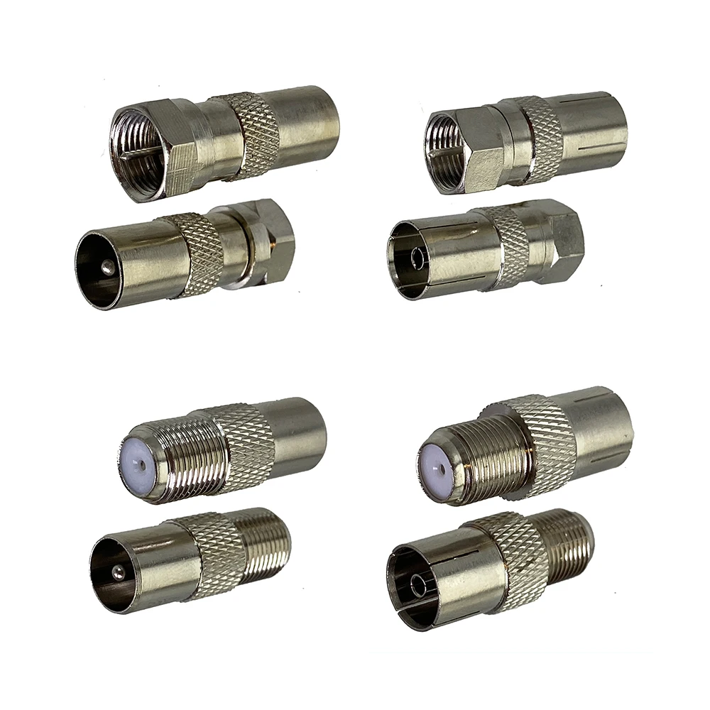 

1pcs Connector Adapter F TV to IEC PAL DVB-T Male Plug & Female Jack RF Coaxial Converter Wire Terminals 50ohm New