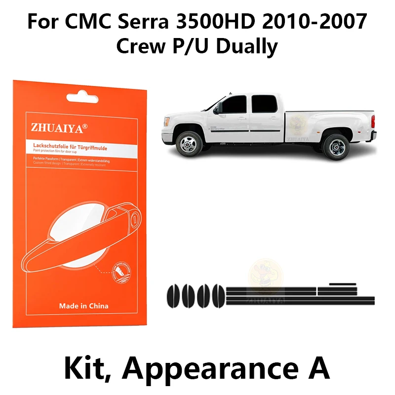 

Защитная пленка ZHUAIYA для красок дверной ручки, защитная пленка из ТПУ PPF для смс Сера 3500HD 2010-2007, Экипировка P/U Dually